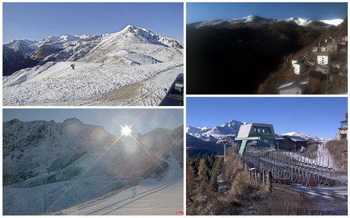 Passata la perturbazione calano le temperature: sotto zero Poggio Fearza, prima neve a Monesi e basso Piemonte