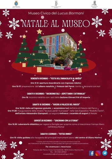 Natale al Museo Civico di Diano Marina: il calendario delle attività per le feste Natale al Museo Civico di Diano Marina: il calendario delle attività per le feste