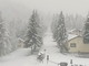 Neve a Colle Melosa (Rifugio Allavena) e, sotto su Monesi e Piaggia questa mattina