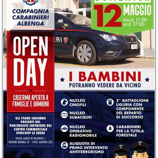 Albenga: domenica prossima appuntamento con l'Open Day alla caserma dei Carabinieri ingauni Albenga: domenica prossima appuntamento con l'Open Day alla caserma dei Carabinieri ingauni