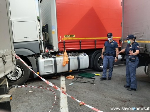 Savona: accoltellamento all'autoporto, ucciso un camionista straniero (Foto e Video)