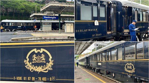 Ventimiglia, in stazione la magia dell'Orient Express diretto a Parigi (foto e video) Ventimiglia, in stazione la magia dell'Orient Express diretto a Parigi (foto e video)