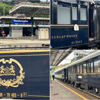 Ventimiglia, in stazione la magia dell'Orient Express diretto a Parigi (foto e video) Ventimiglia, in stazione la magia dell'Orient Express diretto a Parigi (foto e video)