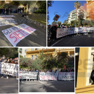 Gli studenti imperiesi in protesta: striscioni contro il poco preavviso per le prove scritte alla maturità (Foto e Video)