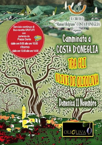 Imperia: domenica durante OliOliva una passeggiata tra gli ulivi a Costa d'Oneglia Imperia: domenica durante OliOliva una passeggiata tra gli ulivi a Costa d'Oneglia