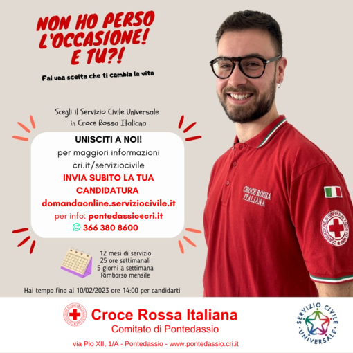 Servizio Civile in Croce Rossa a Pontedassio, auguri e prospettive per l’anno futuro