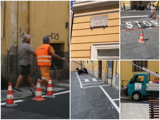 Imperia: piazza Ricci diventa un parcheggio, sedici nuovi posti moto e tre auto (Foto)