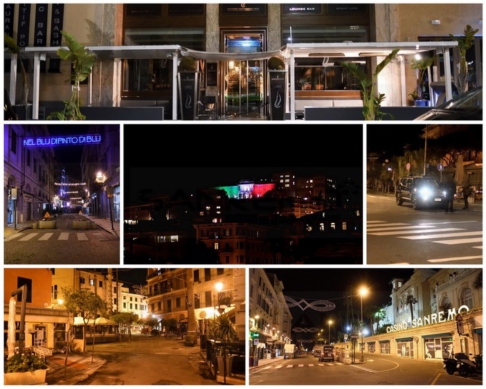Emergenza Coronavirus: a Sanremo il primo sabato sera con i locali chiusi, ecco la città vuota (Foto)