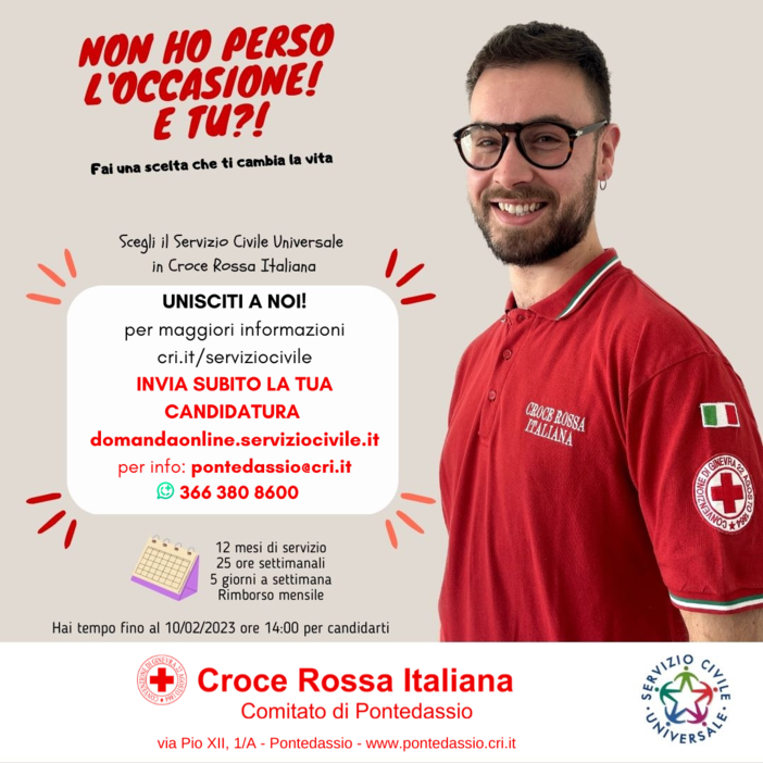Servizio Civile in Croce Rossa a Pontedassio, auguri e prospettive per l’anno futuro