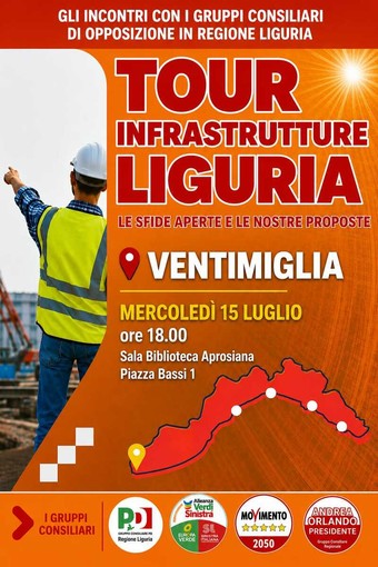 Ventimiglia, il 15 luglio confronto su infrastrutture e sviluppo: il centrosinistra chiama il territorio