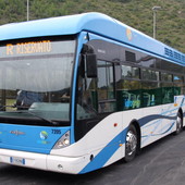 La presentazione dei bus a idrogeno nel 2018