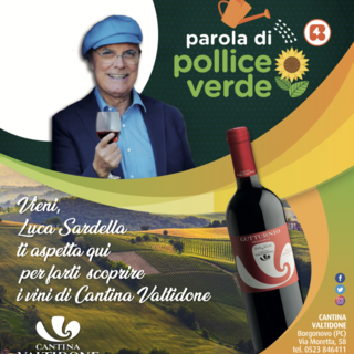 Luca Sardella da “Parola di pollice verde” su Rete 4 ad Arma di Taggia per la presentazione dei vini della Cantina Valtidone