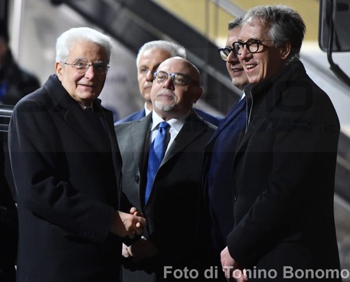Benvenuto a Sanremo, Presidente! Sergio Mattarella accolto all'Ariston dal Sindaco Alberto Biancheri (Foto)