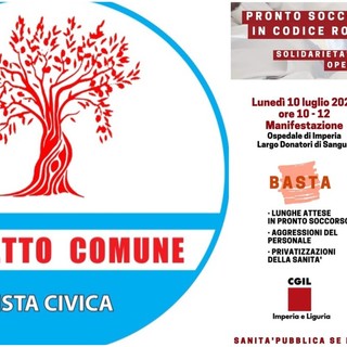 Protesta per una migliore sanità in provincia di Imperia: Progetto Comune in piazza con CGIL