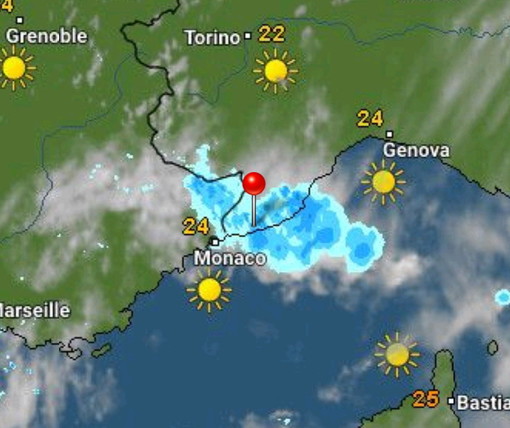Il Radar Meteo alle 11 con le precipitazioni incentrate sul Ponente