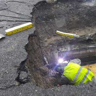 Imperia: riparazione del guasto al tubo del Roya in atto, l'acqua tornerà nel dianese nel primo pomeriggio (Foto)
