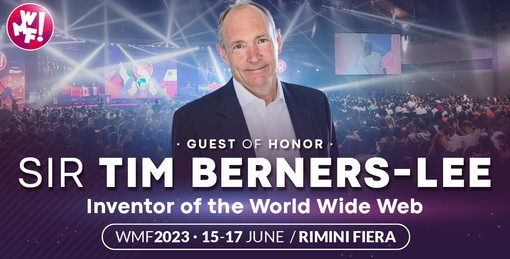 Sir Tim Berners-Lee ospite d’eccezione al WMF 2023: sul Mainstage del Festival l’inventore del World Wide Web