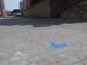 Imperia: ecco i nuovi posteggi di piazza Parasio, disegnati oggi gli angoli per i 15 stalli (Foto)