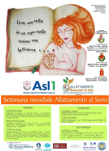 Imperia: ecco le iniziativa in programma per la 'Settimana Mondiale dell'Allattamento Materno'