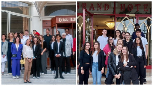 Gli studenti del 'Ruffini' di Imperia a 'scuola' per un giorno negli hotel Londra e Royal di Sanremo