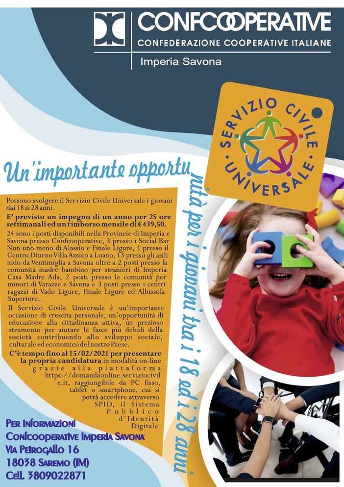 Servizio Civile: proroga al 25 febbraio per la presentazione delle domande Servizio Civile: proroga al 25 febbraio per la presentazione delle domande