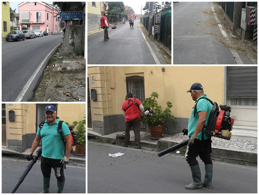 Imperia: l'assessore Gagliano operaio per un giorno con stivali e soffiatore in Caramagna "Mi sono reso disponibile per sopperire alle carenze di organico" (Foto) Imperia: l'assessore Gagliano operaio per un giorno con stivali e soffiatore in Caramagna "Mi sono reso disponibile per sopperire alle carenze di organico" (Foto)