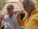 Da sinistra Stanley Tucci e Franco Boeri Roi mentre assaggiano l'olio (CNN©)
