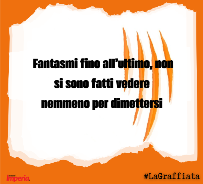 LA GRAFFIATA. Fantasmi fino all'ultimo non si sono fatti vedere nemmeno per dimettersi