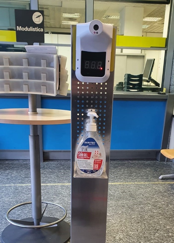 Cento tamponi sui dipendenti delle Poste e 86 termoscanner negli uffici della provincia di Imperia