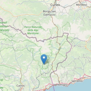 Lieve scossa di terremoto oggi pomeriggio alle 13.40 in Val Roya vicino a Sospel con magnitudo 2,2