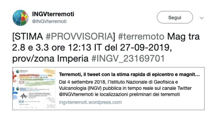 Terremoto nella nostra provincia: nessun danno a cose o persone ma la terra ha tremato Terremoto nella nostra provincia: nessun danno a cose o persone ma la terra ha tremato
