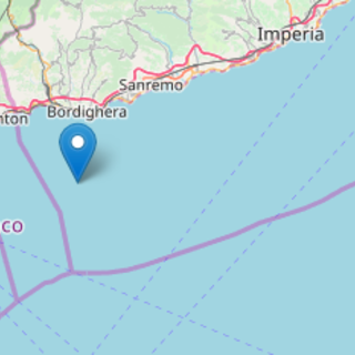 Terremoto in mare a 10 km dalla costa di Bordighera: registrata scossa di magnitudo 2.2