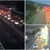 Autostrada, traffico da incubo per chi arriva da Ponente: in A10 coda di 14 km tra Albenga e Finale e 4 tra Taggia e Imperia