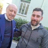 Genova: il Direttore generale dell'Inter Beppe Marotta ha fatto visita al piccolo ventimigliese Ryan (Foto e Video)