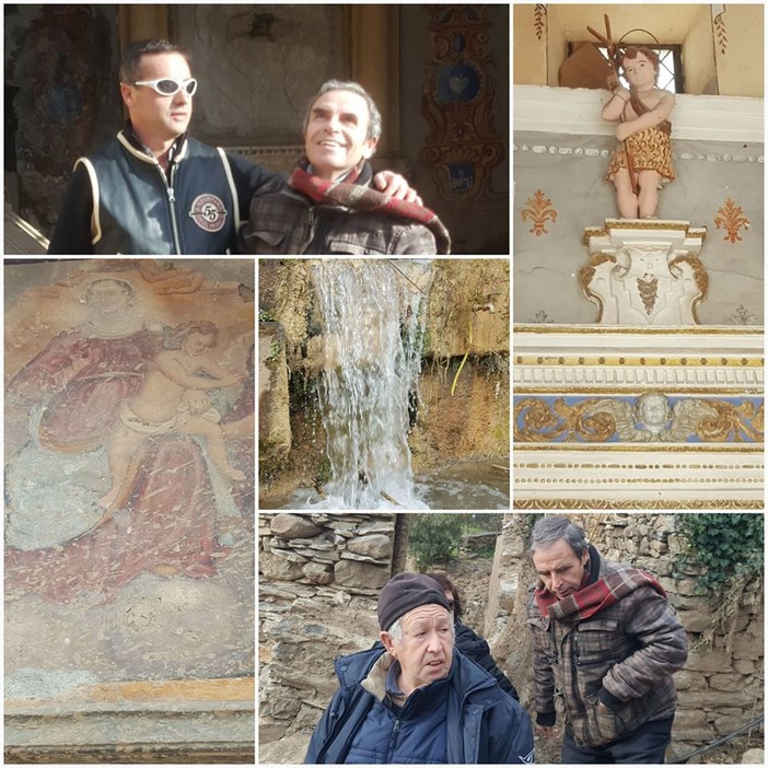 Rezzo: visita a Cenova con lo storico Gianni De Moro &quot;L'oratorio di San Giovanni era posto in un punto strategico della Via del Sale&quot; (Foto e Video)