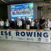 Le istituzioni questa mattina nella sede della Canottieri Varese per l'ultima conferenza stampa di presentazione degli Europei di canottaggio di Varese Le istituzioni questa mattina nella sede della Canottieri Varese per l'ultima conferenza stampa di presentazione degli Europei di canottaggio di Varese