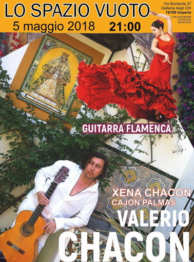 Imperia: il prossimo 5 maggio allo 'Spazio Vuoto' spettacolo di chitarra e flamenco con Valerio Chacon