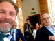 Alessandro Piana ieri a Roma insieme a Vittorio Sgarbi