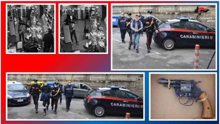 Arrestati a Sanremo i due che avevano messo a segno una rapina ai danni della tabaccheria di Cipressa