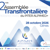 Il PITER ALPIMED+ si prepara alla seconda assemblea transfrontaliera, in programma il 28 ottobre a Genova Il PITER ALPIMED+ si prepara alla seconda assemblea transfrontaliera, in programma il 28 ottobre a Genova