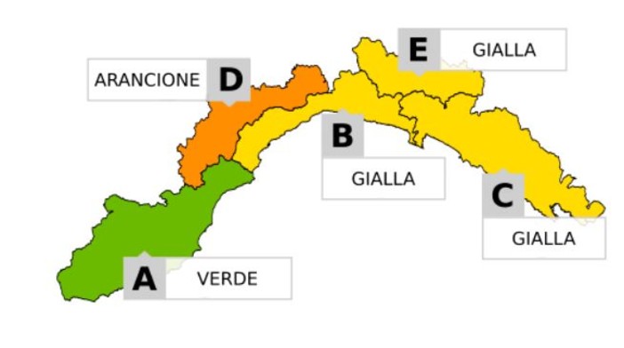 Continua l'allerta meteo su tutta la Liguria, ma per il Ponente rimane di moderata intensità Continua l'allerta meteo su tutta la Liguria, ma per il Ponente rimane di moderata intensità