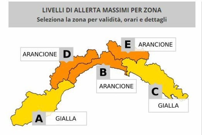 Arpal emette allerta gialla per temporali anche sul Ponente, arancione sul centro della regione Arpal emette allerta gialla per temporali anche sul Ponente, arancione sul centro della regione