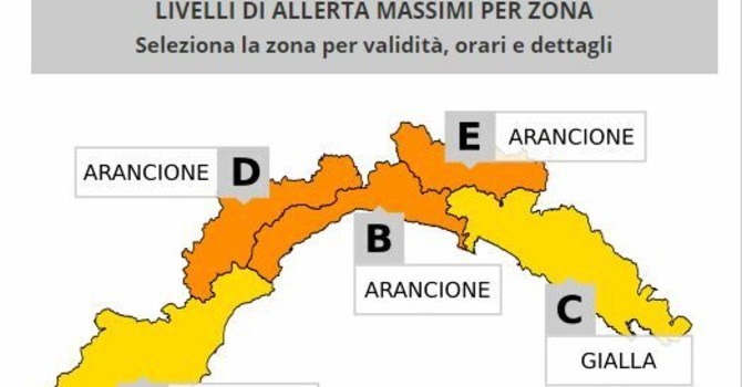 Arpal emette allerta gialla per temporali anche sul Ponente, arancione sul centro della regione Arpal emette allerta gialla per temporali anche sul Ponente, arancione sul centro della regione