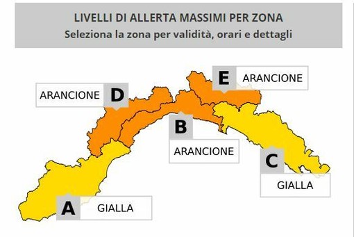 Arpal emette allerta gialla per temporali anche sul Ponente, arancione sul centro della regione Arpal emette allerta gialla per temporali anche sul Ponente, arancione sul centro della regione