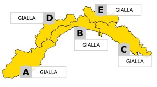 Allerta gialla per temporali sulla provincia di Imperia fino a mezzanotte Allerta gialla per temporali sulla provincia di Imperia fino a mezzanotte