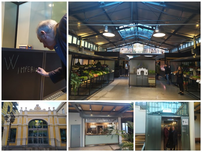 Imperia: riapre il mercato coperto di via Cascione, Scajola "L'ascensore accessibile anche la sera" (foto e video)