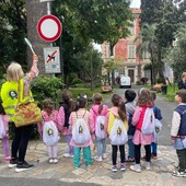 Diano Marina, i bambini dell'Infanzia della S.S. Annunziata a scuola di educazione stradale