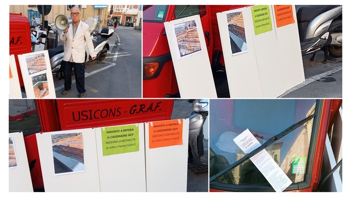 Manifestazione GRAF contro l’amianto in piazza Ricci: protesta pubblica e denuncia di Buscaglia