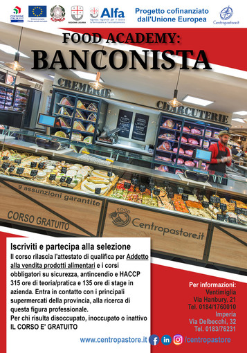 Aperto il bando per l'iscrizione al corso gratuito di qualifica per Addetto alla vendita di prodotti alimentari Aperto il bando per l'iscrizione al corso gratuito di qualifica per Addetto alla vendita di prodotti alimentari