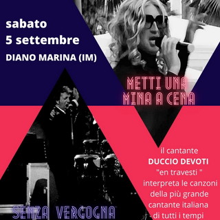 Diano Marina: all’evento ‘Sull'onda di settembre’, musica e spettacolo con Mina e Bady Bady Diano Marina: all’evento ‘Sull'onda di settembre’, musica e spettacolo con Mina e Bady Bady